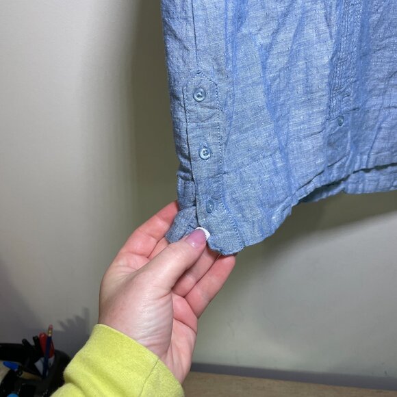 Men's XL Cubavera Linen/Cotton Blend Short Sleeve Button Down Shirt - Picture 5 of 7